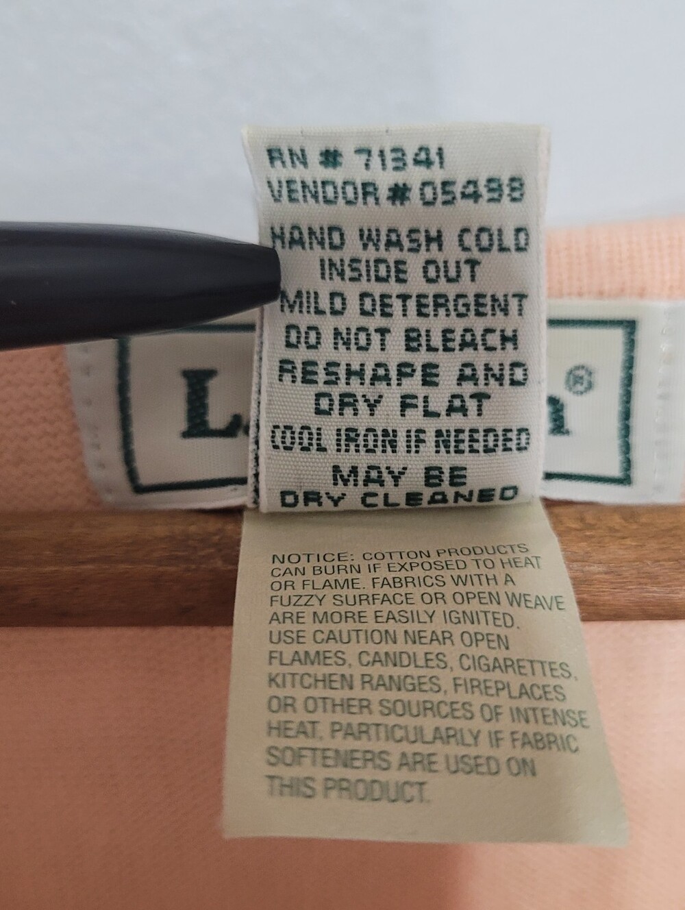 LL Bean Vintage Sleeveless Cotton Knit Tank Top Peach Size L Gorpcore Lite Soft - Picture 7 of 9
